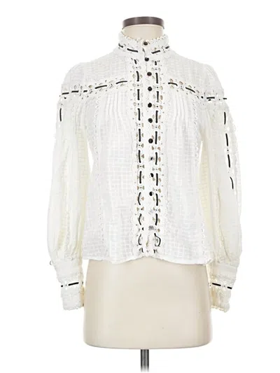 Pre-owned Rahi Long Sleeve Blouse In Ivory