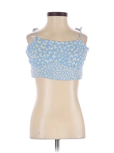 Pre-owned Rahi Sleeveless Top Blue Strapless Neckline Tops
