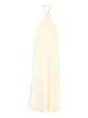 Rahil Hesan Halterneck Gown In Nude