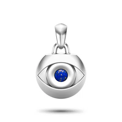 Rahul Patel Collection Men's Blue / Silver Ancient Evil Eye Amulet With Lapis Lazuli In Multi