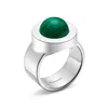 Rahul Patel Collection Men's Green / Silver Genesis Malachite Ring In Multi