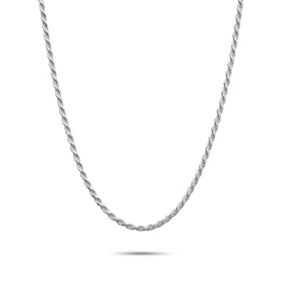 Rahul Patel Collection Men's Silver Diamond Cut Rope Chain