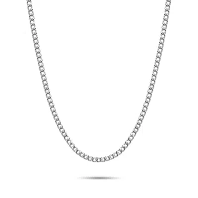 Rahul Patel Collection Men's Silver Round Curb Chain