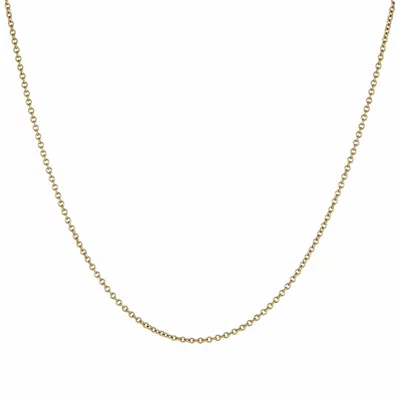 Rahul's Jewels Women's Black / Gold 16"-18" Adjustable Foundations 14 Karat Yellow  Gold Cable Chain In Black/gold