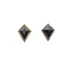 Rahul's Jewels Women's Black / Gold Sanctum Aether Earrings -14 Karat Gold With Genuine Black Diamond In Multi