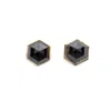 Rahul's Jewels Women's Black / Gold Sanctum Hexa Earrings -14 Karat Gold With Genuine Black Diamond In Multi