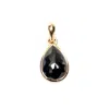Rahul's Jewels Women's Black / Gold Sanctum Vita Pendant -14 Karat Gold With Genuine Black Diamond In Multi