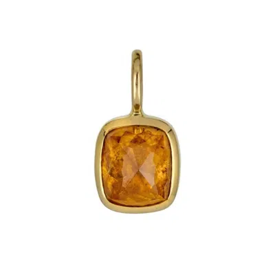 Rahul's Jewels Women's Orange / Gold Sanctum Haven Pendant -14 Karat Gold With Genuine Orange Diamond