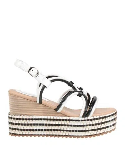 Rahya Grey Woman Sandals White Size 10 Leather