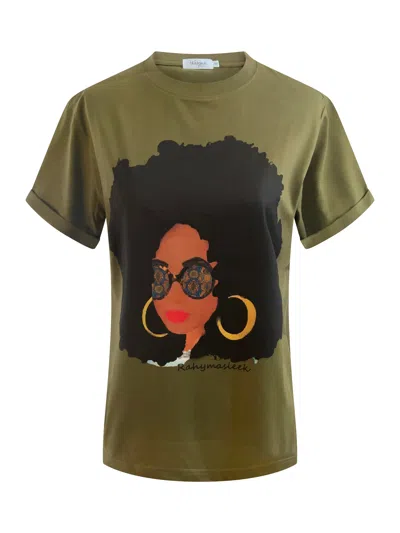 Rahyma Women's Asante Afro T-shirt - Green