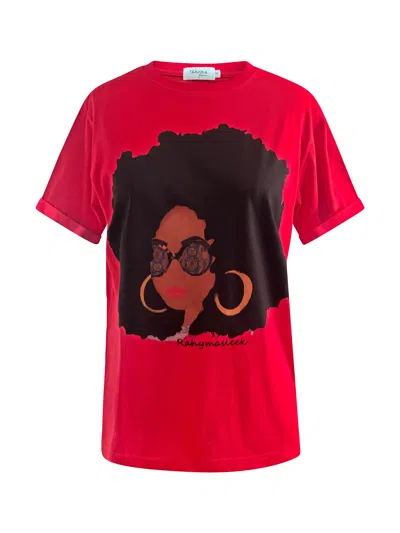 Rahyma Women's Asante Afro T-shirt - Red