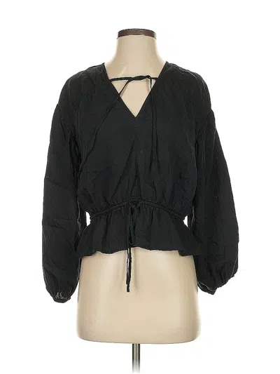 Pre-owned Rails 3/4 Sleeve Blouse In Black
