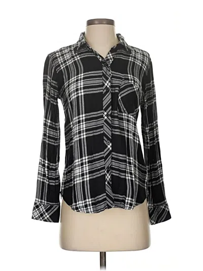 Pre-owned Rails 3/4 Sleeve Blouse In Black