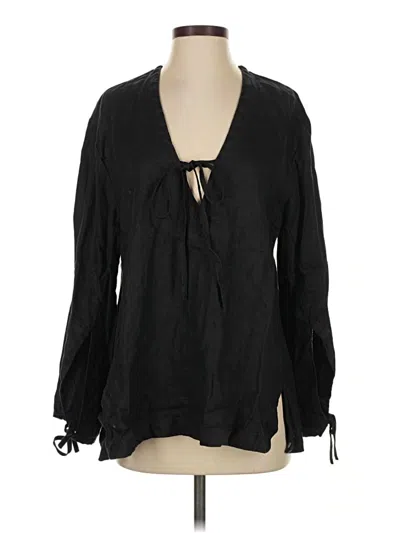 Pre-owned Rails 3/4 Sleeve Blouse In Black