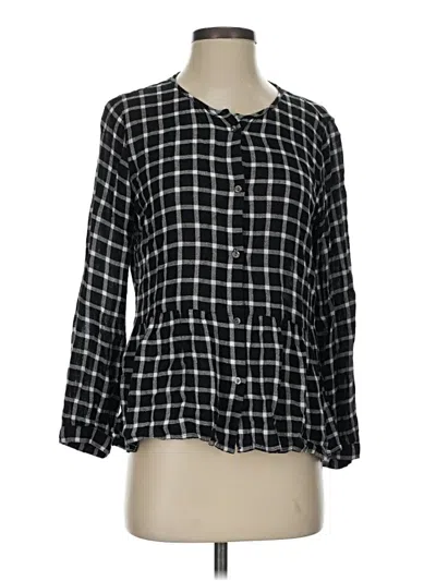 Pre-owned Rails 3/4 Sleeve Blouse In Black