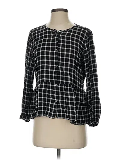 Pre-owned Rails 3/4 Sleeve Blouse In Black