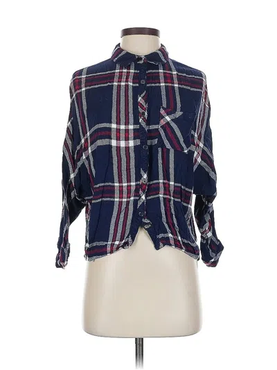 Pre-owned Rails 3/4 Sleeve Blouse In Blue