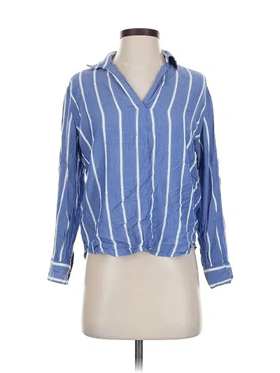 Pre-owned Rails 3/4 Sleeve Blouse In Blue