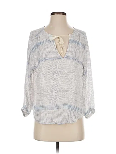 Pre-owned Rails 3/4 Sleeve Blouse In Blue