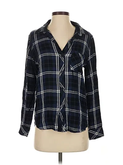 Pre-owned Rails 3/4 Sleeve Blouse In Blue