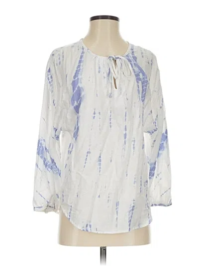 Pre-owned Rails 3/4 Sleeve Blouse In Blue