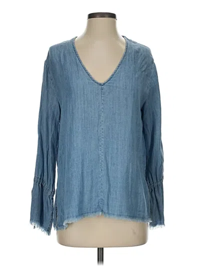 Pre-owned Rails 3/4 Sleeve Blouse In Blue
