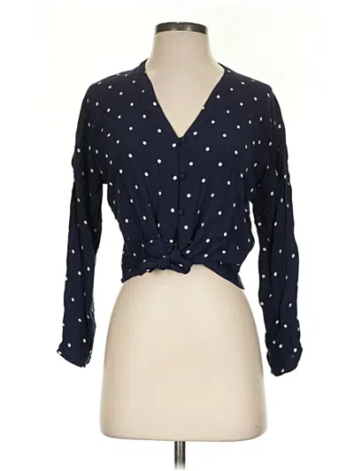 Pre-owned Rails 3/4 Sleeve Blouse In Blue