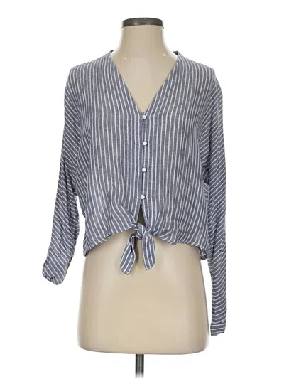 Pre-owned Rails 3/4 Sleeve Blouse In Blue