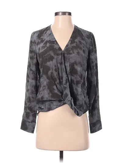 Pre-owned Rails 3/4 Sleeve Blouse In Gray