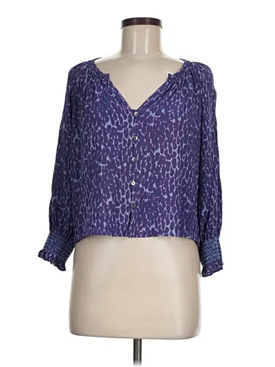 Pre-owned Rails 3/4 Sleeve Blouse In Purple