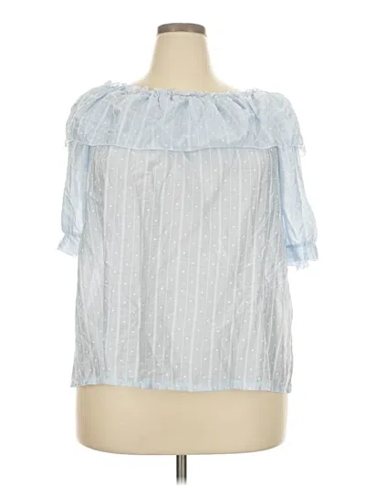 Pre-owned Rails 3/4 Sleeve Blouse In Silver
