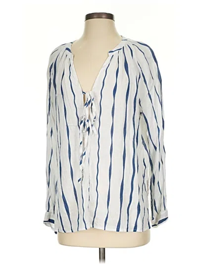 Pre-owned Rails 3/4 Sleeve Blouse In White