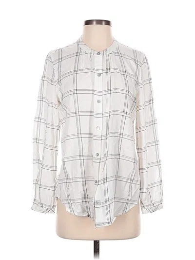 Pre-owned Rails 3/4 Sleeve Blouse In White