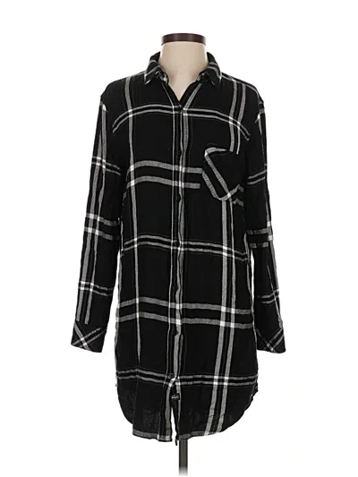 Pre-owned Rails 3/4 Sleeve Button Down Shirt In Black