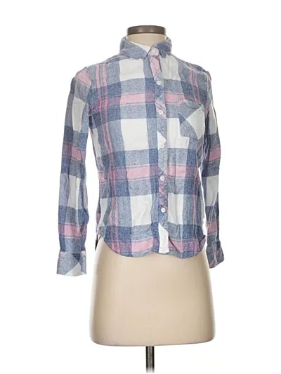 Pre-owned Rails 3/4 Sleeve Button Down Shirt In Blue