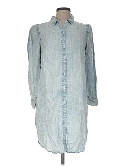 Pre-owned Rails 3/4 Sleeve Button Down Shirt In Blue