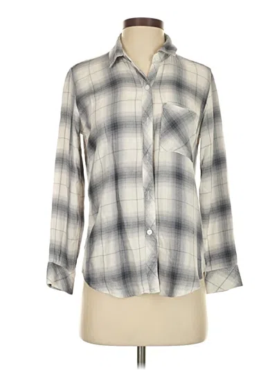 Pre-owned Rails 3/4 Sleeve Button Down Shirt In Gray