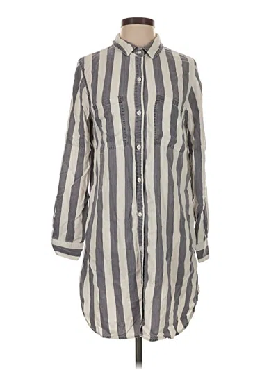 Pre-owned Rails 3/4 Sleeve Button Down Shirt In Gray