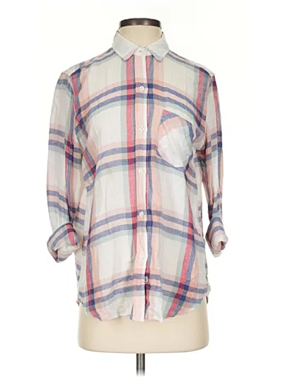 Pre-owned Rails 3/4 Sleeve Button Down Shirt In Ivory