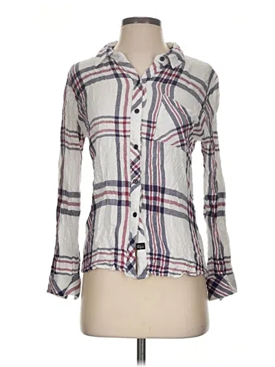 Pre-owned Rails 3/4 Sleeve Button Down Shirt In Ivory