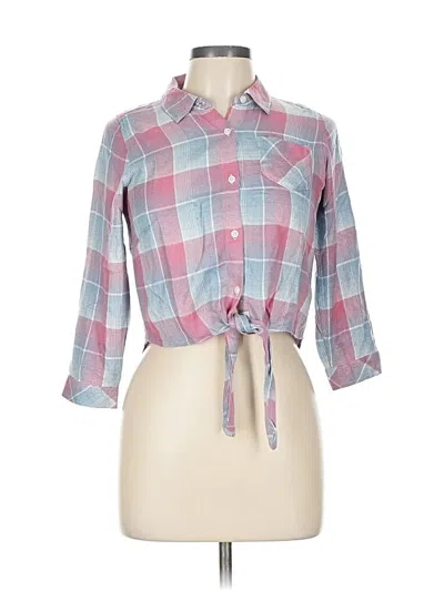 Pre-owned Rails 3/4 Sleeve Button Down Shirt In Pink