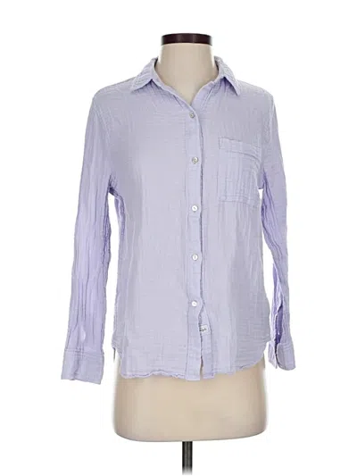 Pre-owned Rails 3/4 Sleeve Button Down Shirt In Purple