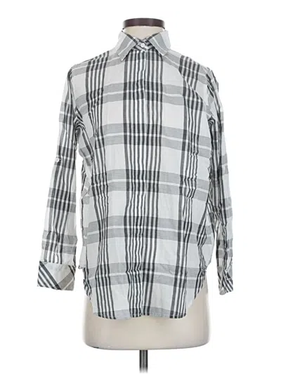 Pre-owned Rails 3/4 Sleeve Button Down Shirt In Silver