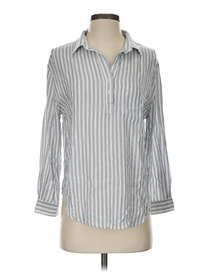 Pre-owned Rails 3/4 Sleeve Button Down Shirt In Silver