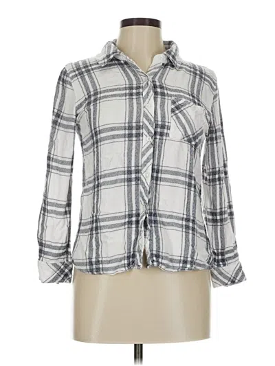 Pre-owned Rails 3/4 Sleeve Button Down Shirt In Silver