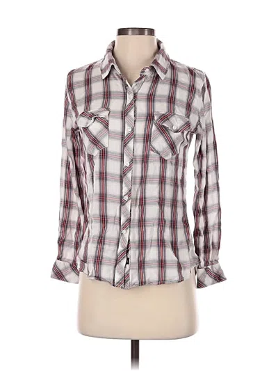 Pre-owned Rails 3/4 Sleeve Button Down Shirt In Silver