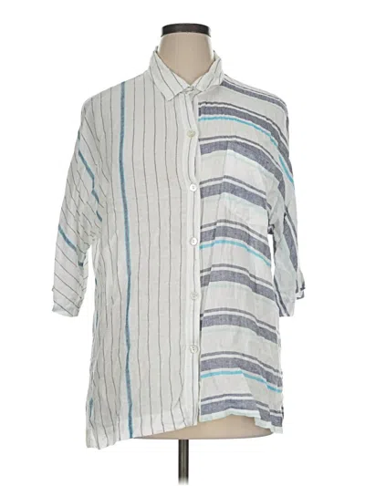 Pre-owned Rails 3/4 Sleeve Button Down Shirt In Silver