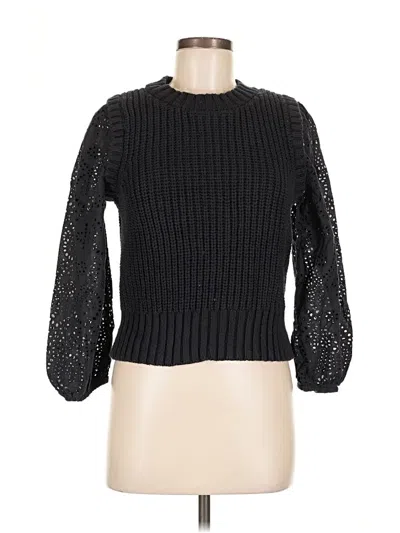 Pre-owned Rails 3/4 Sleeve Top Black Boatneck Tops