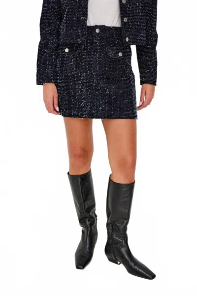 Rails Abbott Skirt In Denim Tweed In Black