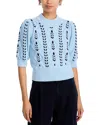 Rails Addy Cable-knit Short-sleeve Sweater In Blue
